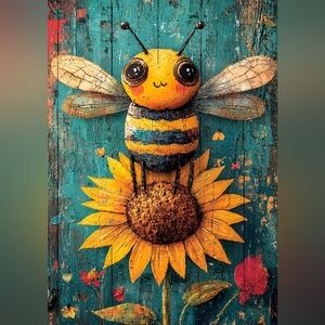 Beautiful Colorful Bee Print